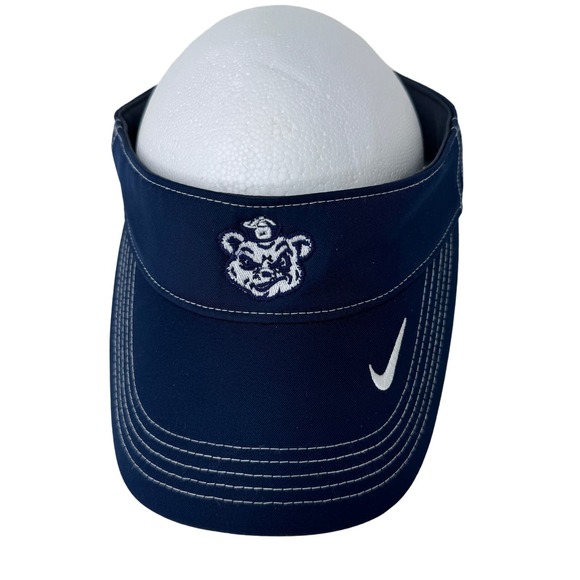 Nike Golf Visor Hat Adjustable Strapback Embroidered‎ Swoosh Dri Fit Black OS - Picture 1 of 7